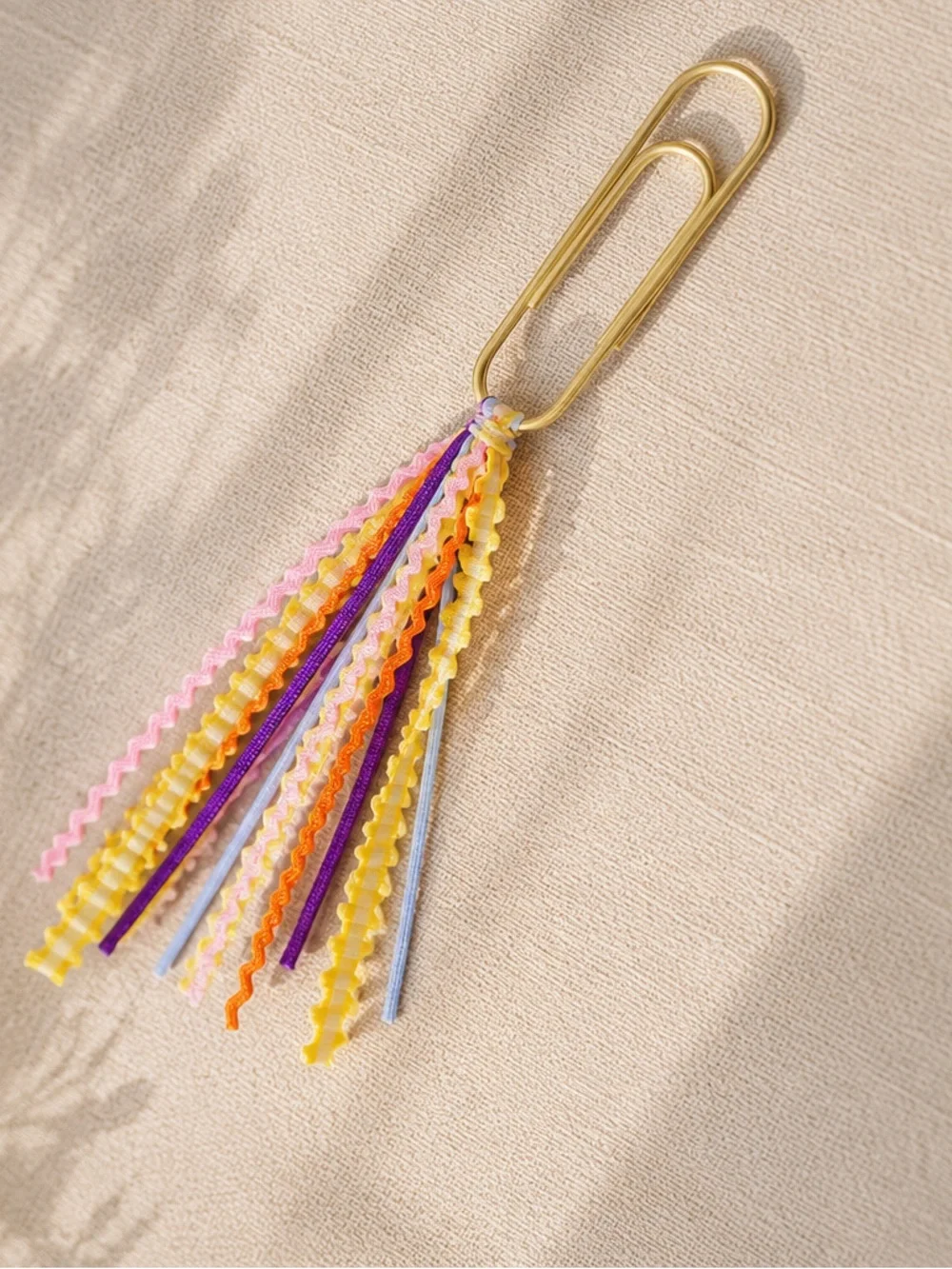 Multi-colored Ribbon Bookmark Tassel